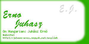 erno juhasz business card