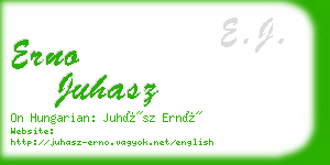 erno juhasz business card